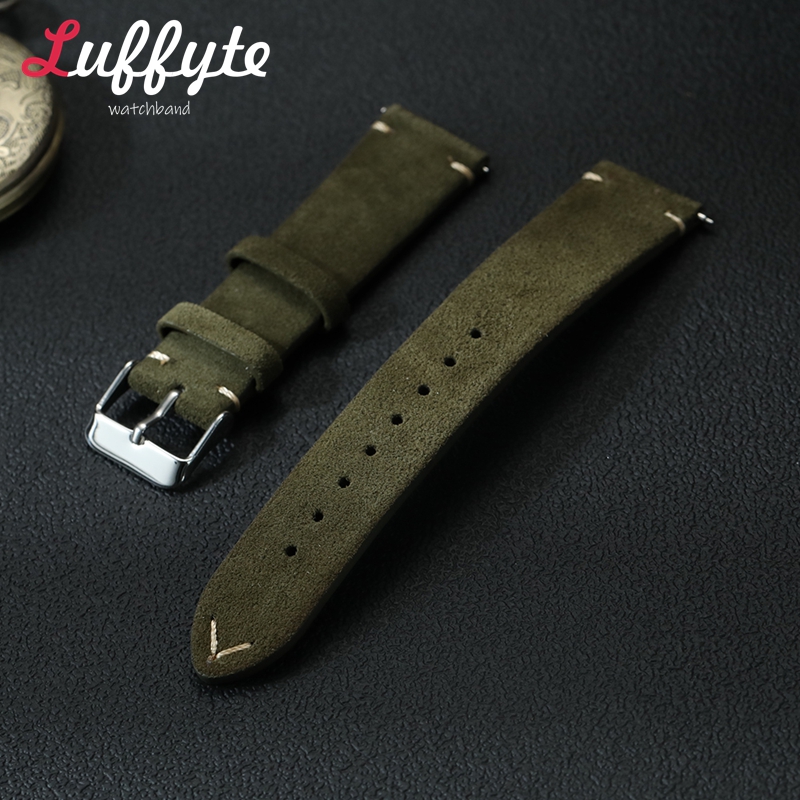 Smartwatch Vintage Watches For Men - Vintage Suede Leather Watch Band 18mm