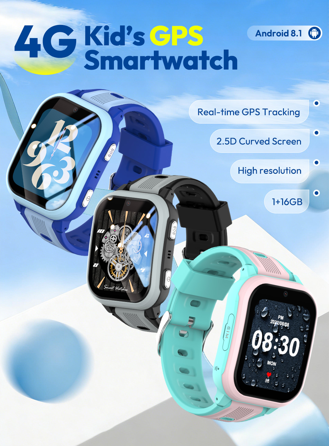 Smartwatch Watches For Kids With Gps - Wonlex 4G Kids Smart Watch KT41