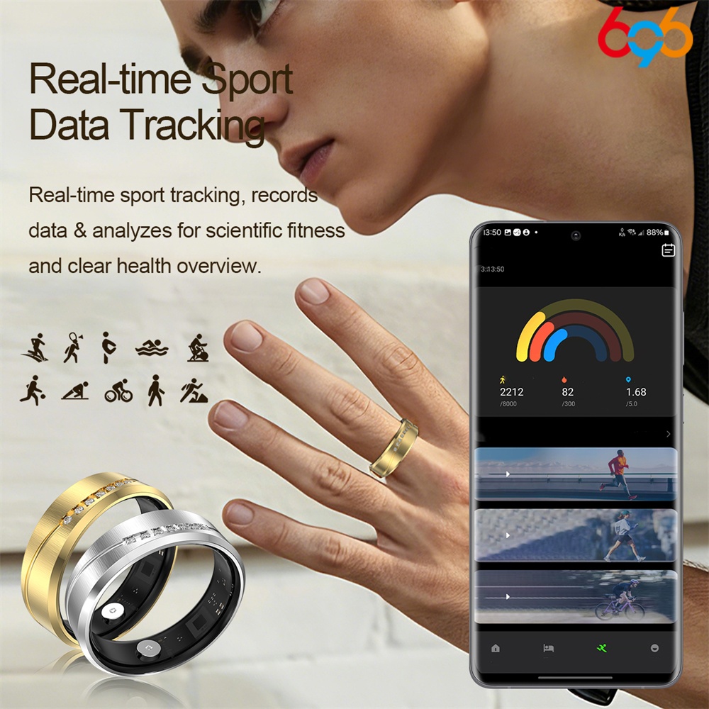 Smartwatch Ring Watches - Watch Lady Man Vibration Smart Ring