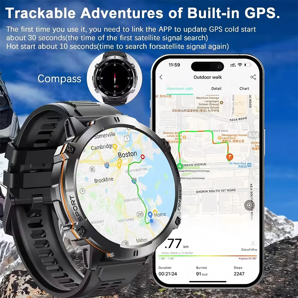 2026 Newly upgraded GPS Milita - Smartwatch Professional Watches For Men 评论和价格