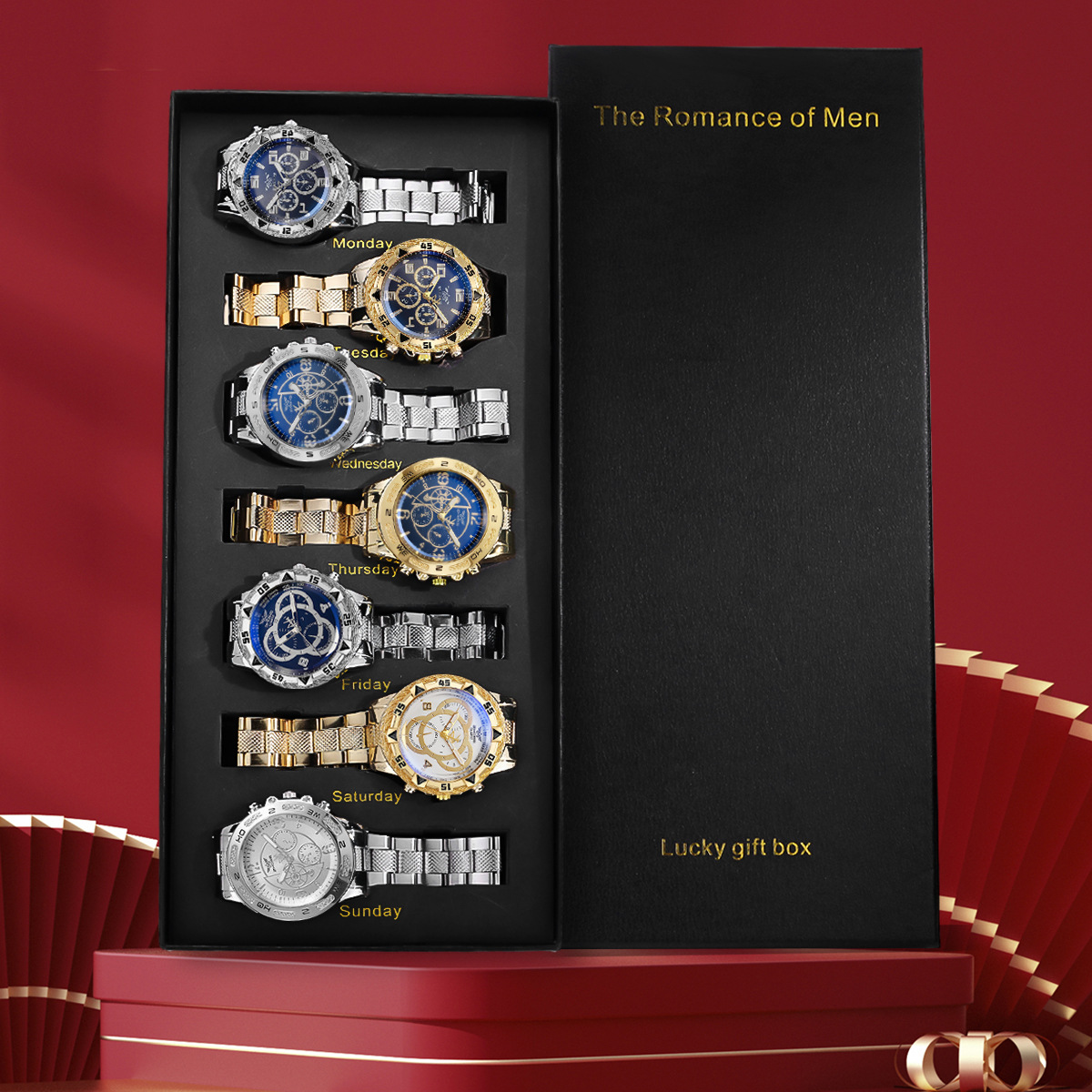Men 7‑Pcs Watch Fashion Rhines - Smartwatch Premium Watches For Men 评论和价格