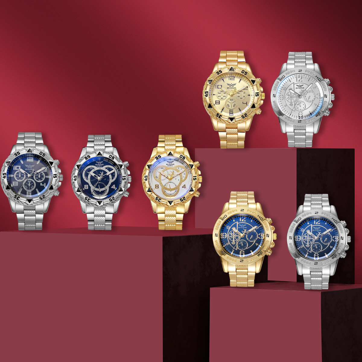 Men 7‑Pcs Watch Fashion Rhines - Smartwatch Premium Watches For Men 评论和价格