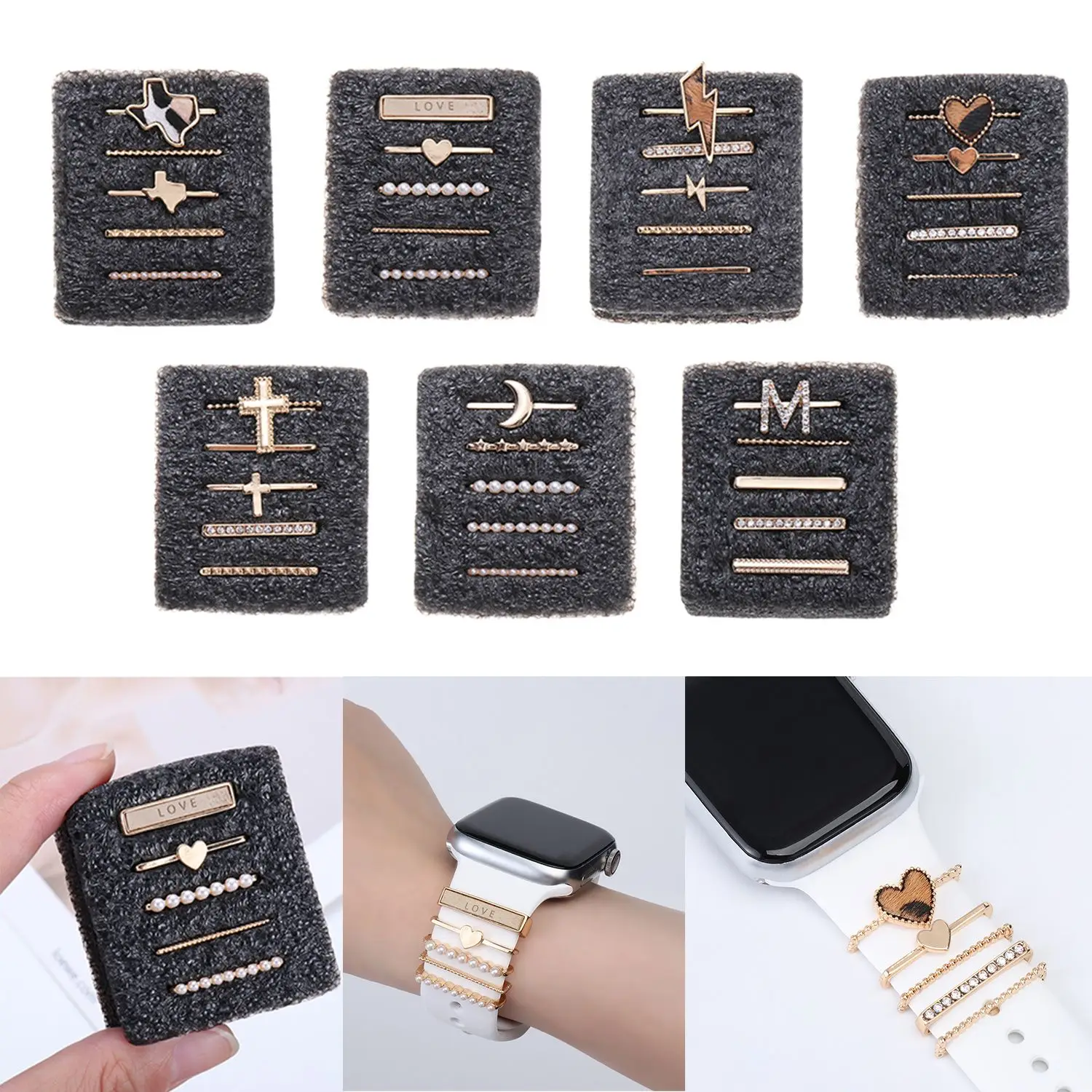 For Apple Watch Band Metal Cha - Smartwatch Ring Watches 评论和价格