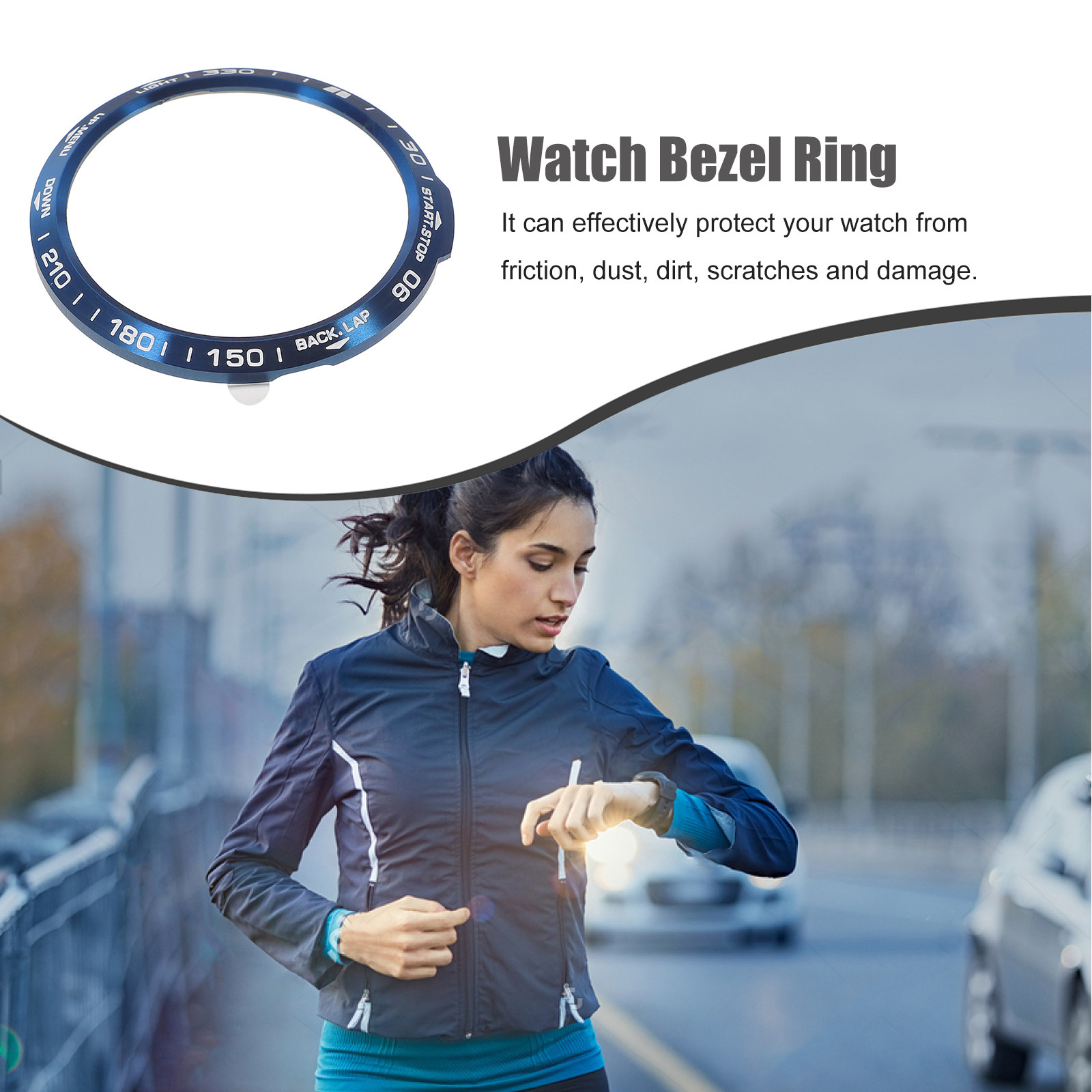 1Pcs Metal Watch Bezel Ring St - Smartwatch Ring Watches 评论和价格