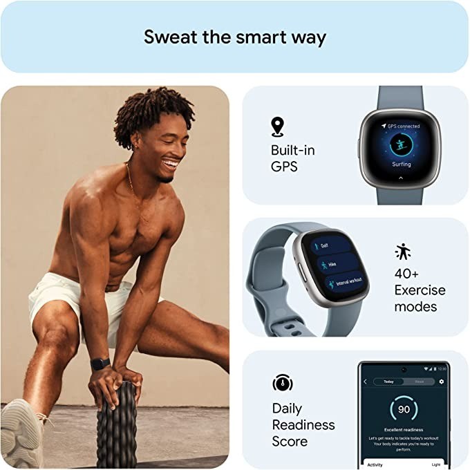 Fitbit Versa 4 Smart Watch Bui - Smartwatch Watches Digital 评论和价格