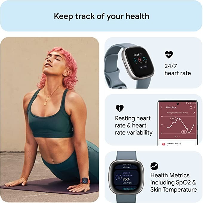 Fitbit Versa 4 Smart Watch Bui - Smartwatch Watches Digital 评论和价格