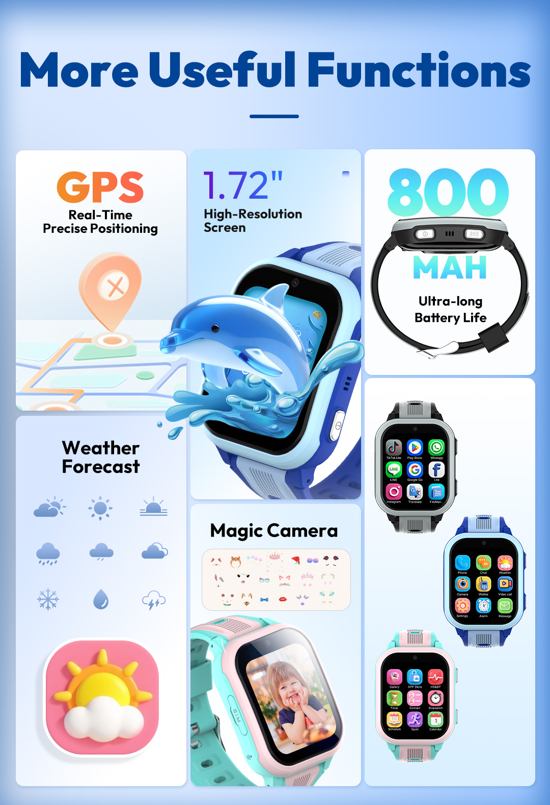 Wonlex 4G Kids Smart Watch KT4 - Smartwatch Watches For Kids With Gps 评论和价格