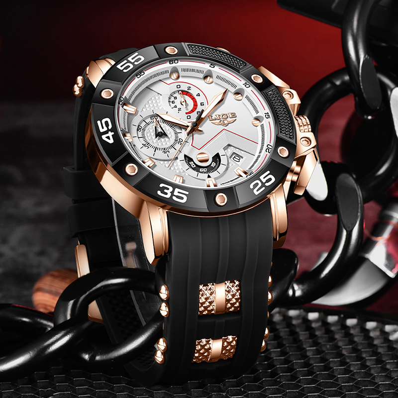 LIGE quartz Top brand luxury w - Smartwatch Branded Watches For Men 评论和价格