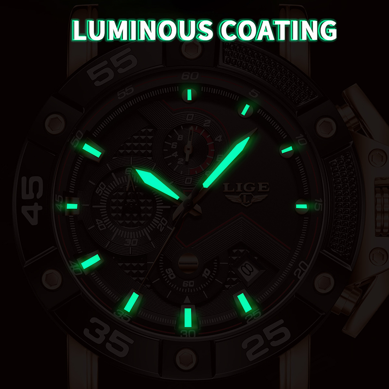 LIGE quartz Top brand luxury w - Smartwatch Branded Watches For Men 评论和价格