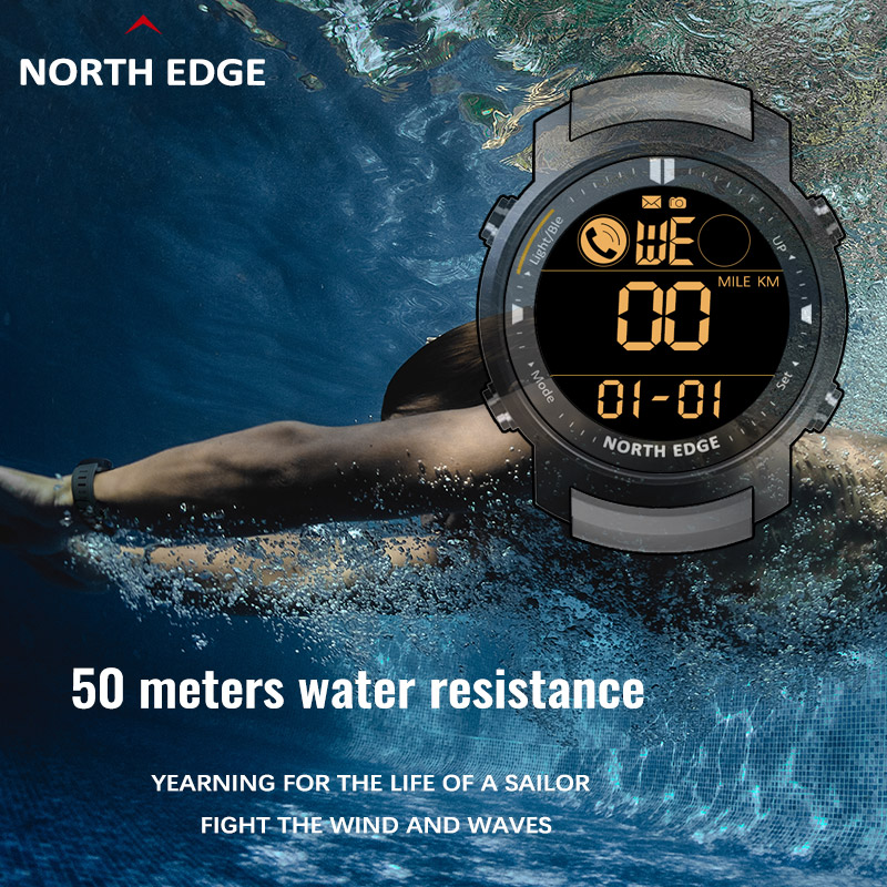 NORTH EDGE Smart Watch Men Hea - Smartwatch Professional Watches For Men 评论和价格