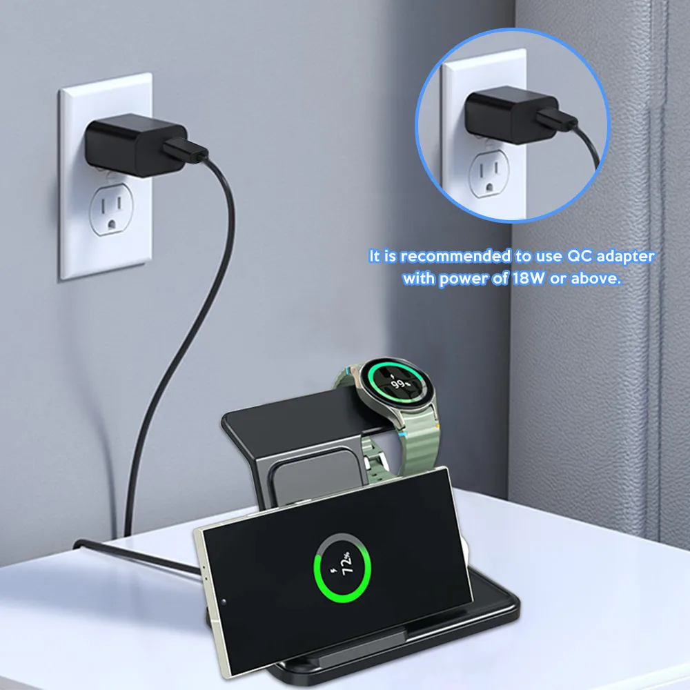 3 IN 1 Wireless Charger Statio - Watches Smartwatch Samsung 评论和价格