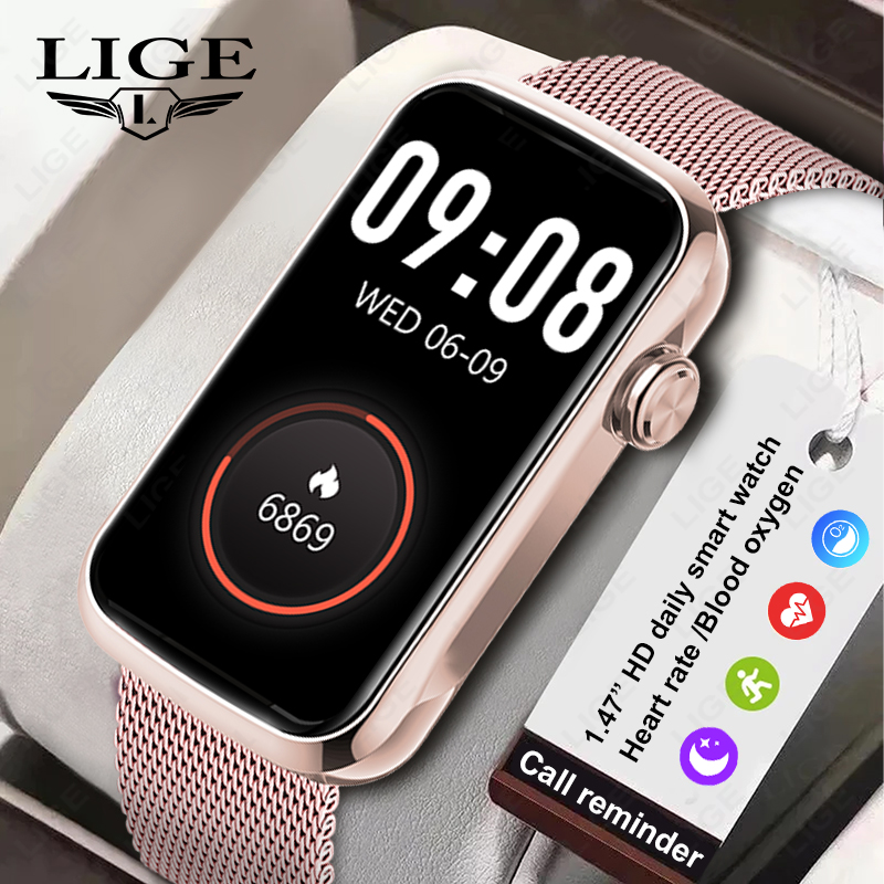 LIGE 1.47'' Smart Watch Women  - Smartwatch Ladies Watches For Women 评论和价格