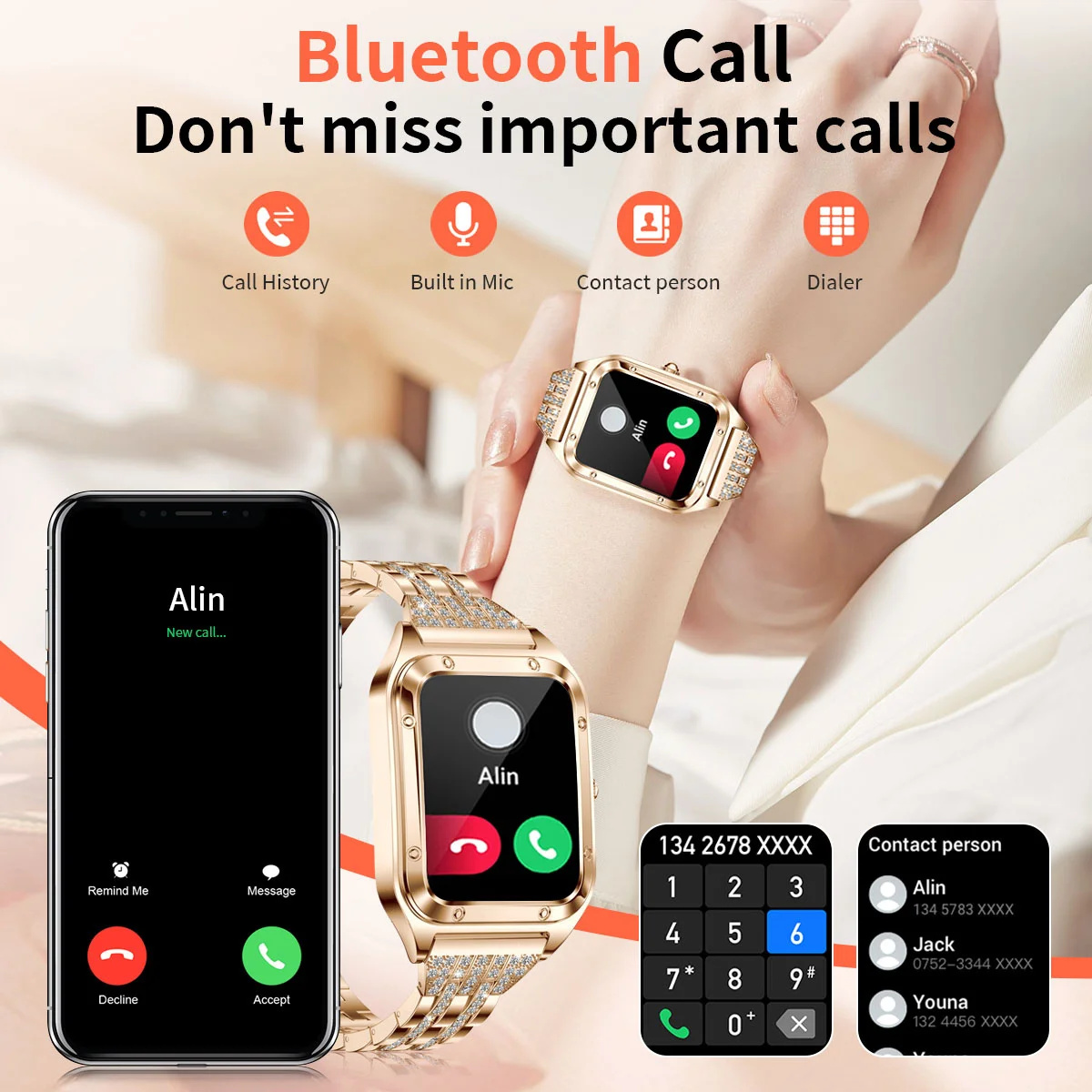 1.57Inch Top Luxury Smart Watc - Smartwatch Ladies Watches For Women 评论和价格