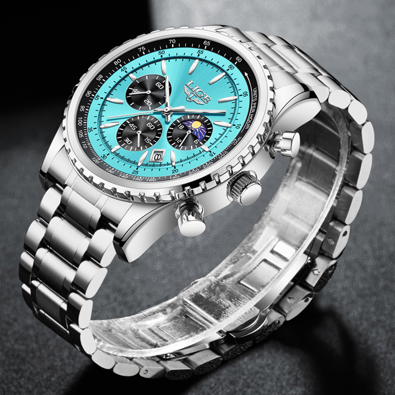 LIGE Fashion Top Brand Luxury  - Smartwatch Branded Watches For Men 评论和价格