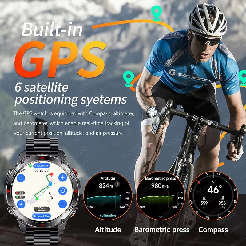 Military 540mAh GPS Smart Watc - Smartwatch Professional Watches For Men 评论和价格