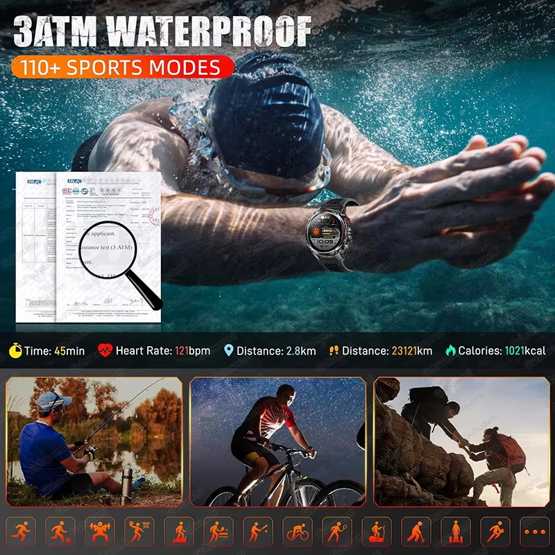 Military 540mAh GPS Smart Watc - Smartwatch Professional Watches For Men 评论和价格