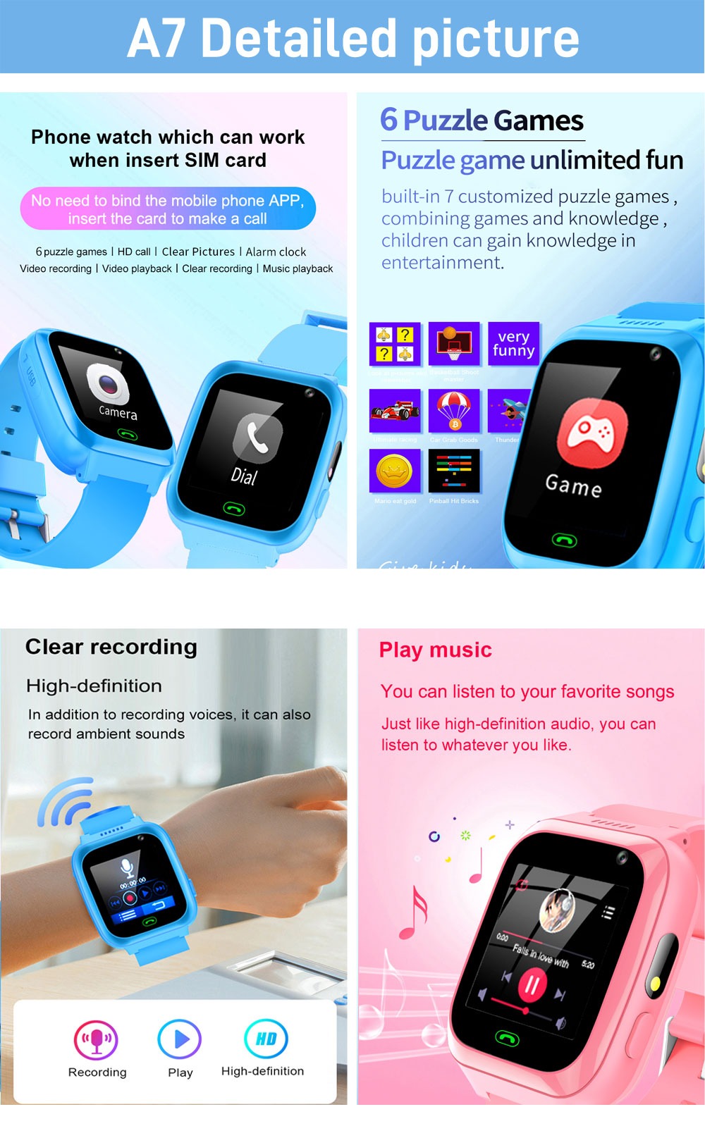 2G 4G Kids Smart Watch Phone G - Smartwatch Watches Gift For Boys 评论和价格
