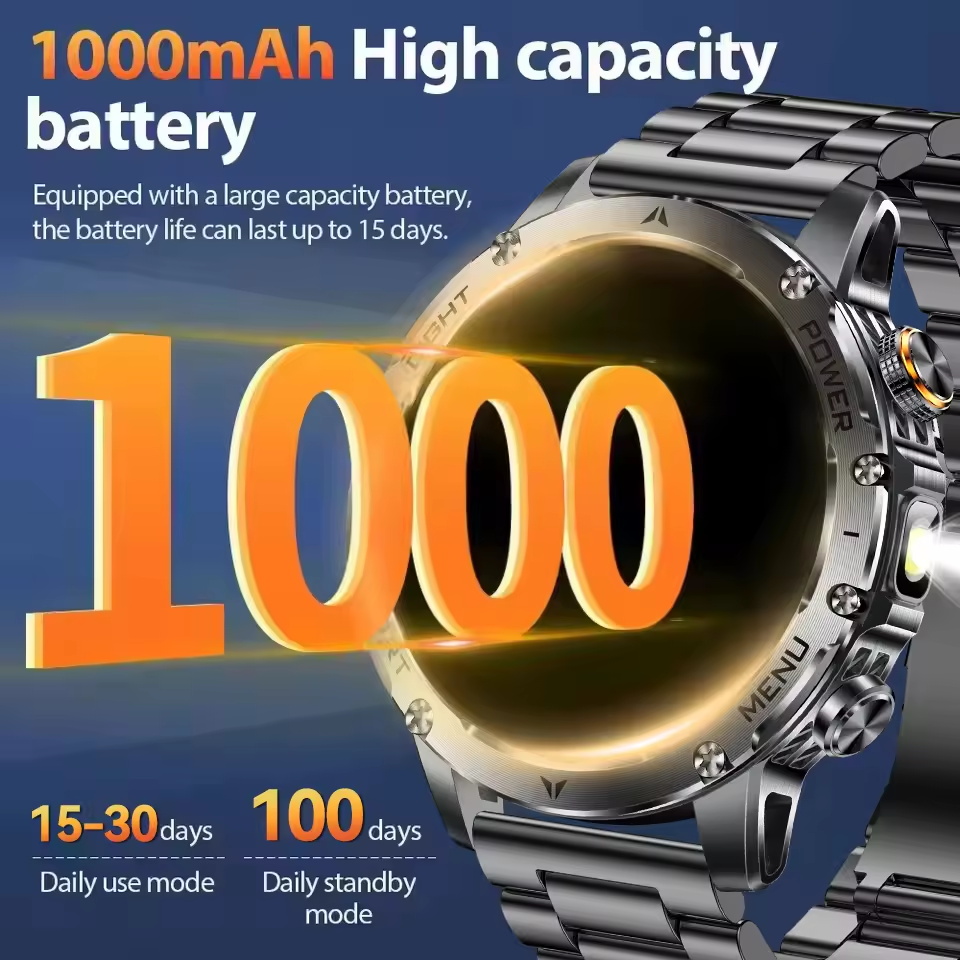 2025New Outdoor Military 1000m - Smartwatch Professional Watches For Men 评论和价格