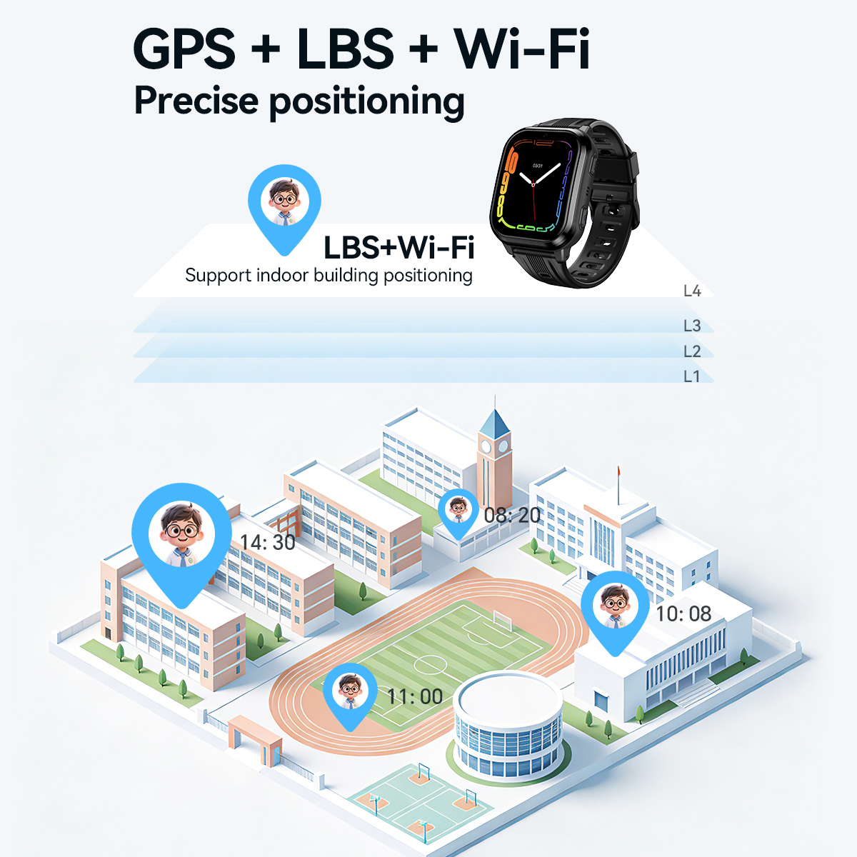 HOCO Y108 1.69inch HD LCD Curv - Smartwatch Watches For Kids With Gps 评论和价格
