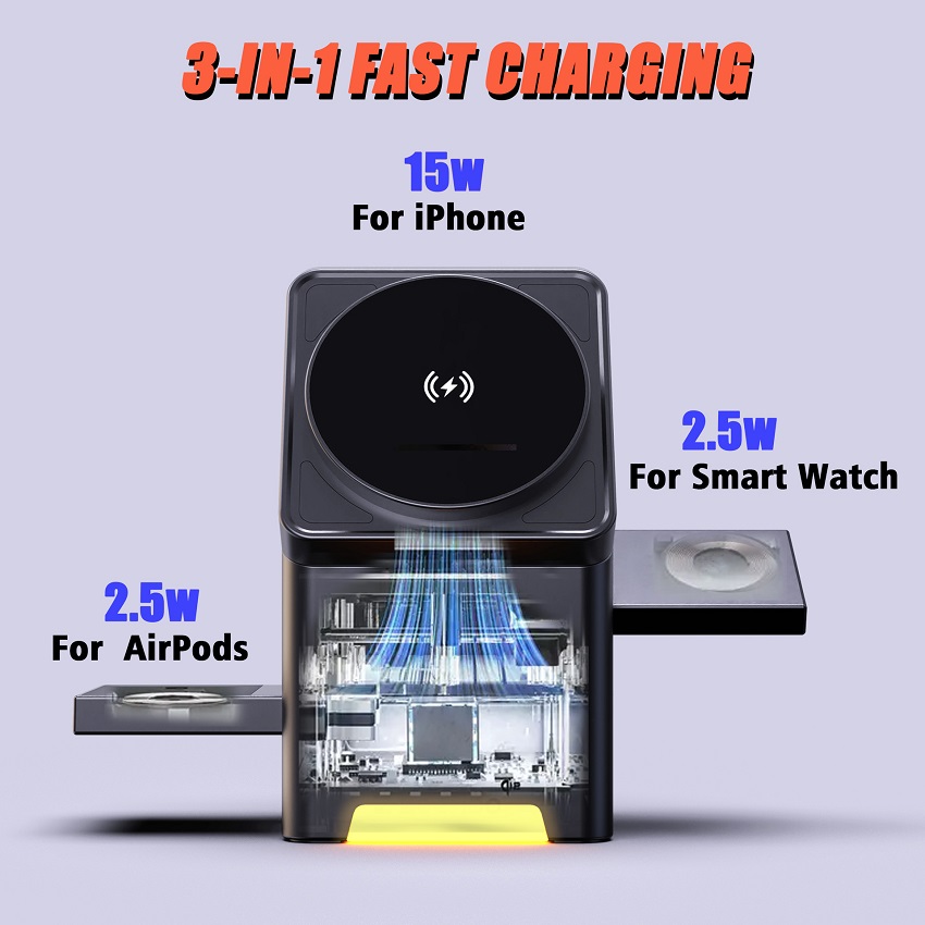 3 in 1 Magnetic Wireless Charg - Watches Smartwatch Samsung 评论和价格
